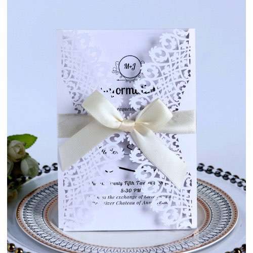 Wedding Invitation Rectangle Marriage Invitation With Envelope Laser Business Card